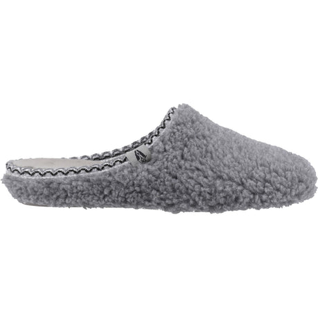 Hush Puppies Womens Good Slipper Teddy Mule Grey