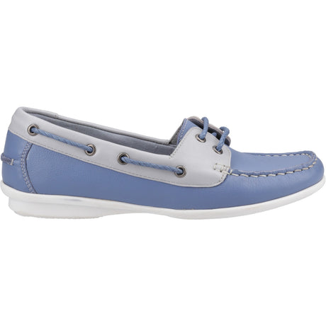 Hush Puppies Womens Irene Boat Shoe Blue