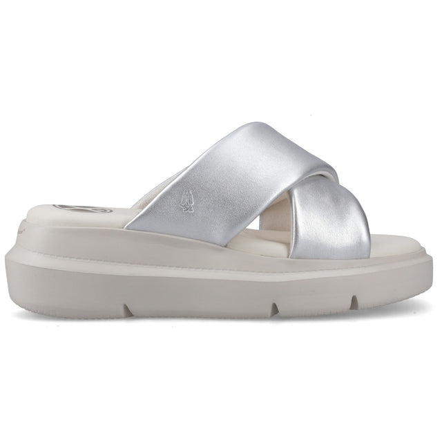 Hush Puppies Womens Uplift Crossover Slide Silver