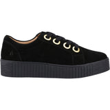 Hush Puppies Womens Tamsin Suede Trainer Black