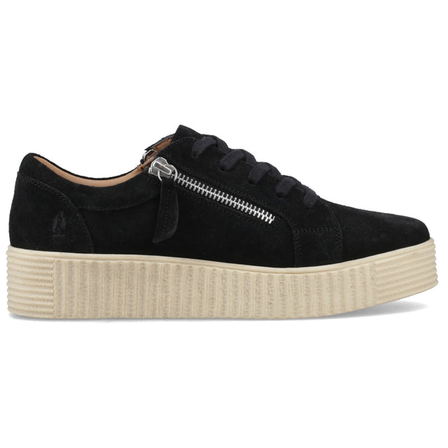 Hush Puppies Womens Tara Suede Trainer Black