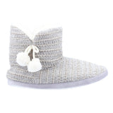 Divaz Womens Saturn Knitted Bootie Slipper Grey
