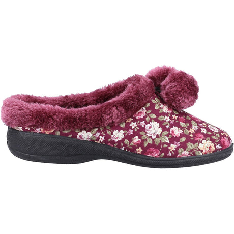 Fleet & Foster Womens Buzzard Mule Slipper Burgundy