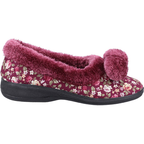 Fleet & Foster Womens Goldfinch Ladies Slipper Burgundy
