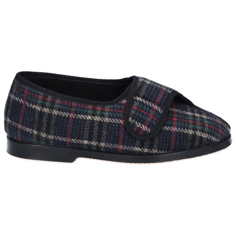 GBS Mens Bill Touch Fastening Slipper Check