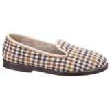 GBS Mens Everett Check Slipper Grey