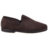 GBS Mens Twin Gusset Slipper Brown