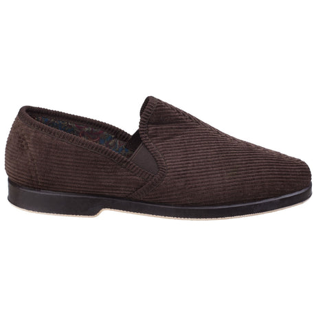 GBS Mens Twin Gusset Slipper Brown
