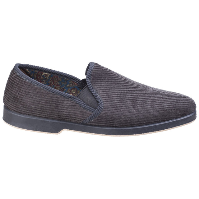 GBS Mens Twin Gusset Slipper Grey
