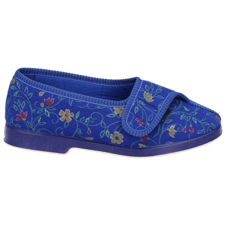 GBS Womens Wilma Ladies Wide Fit Slipper Blue