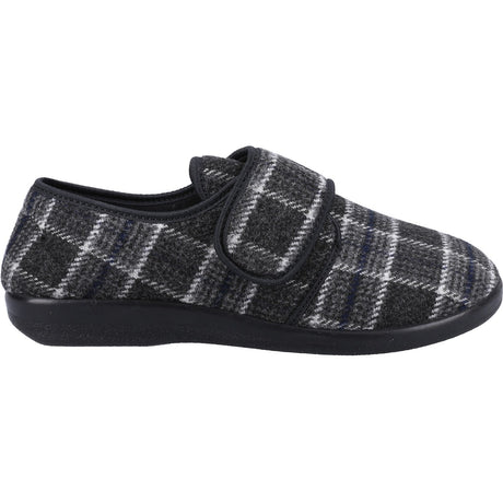 GBS Med Mens Gerald Mens Classic Slippers Black/White