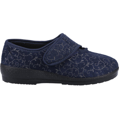 GBS Med Womens Geraldine Ladies Classic Slippers Navy