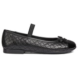 Geox Junior Girls Plie' Junior School Shoe Black