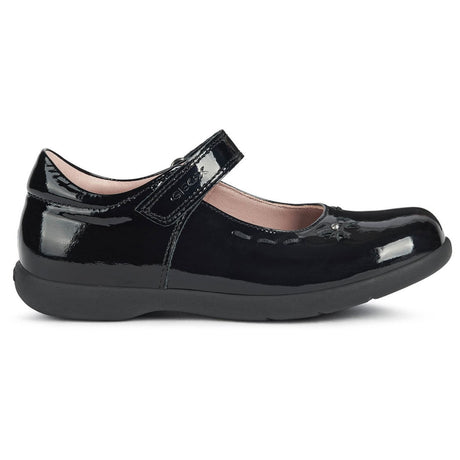 Geox Junior Girls Naimara Girl Ballerina Black Patent
