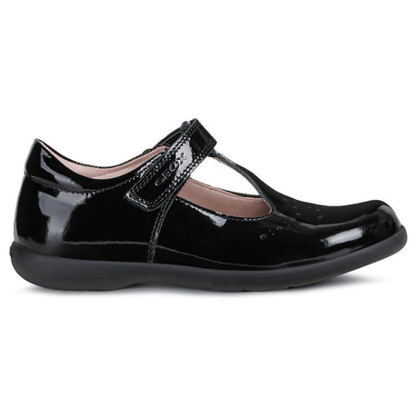 Geox Junior Girls Naimara Girl Ballerina Black Patent