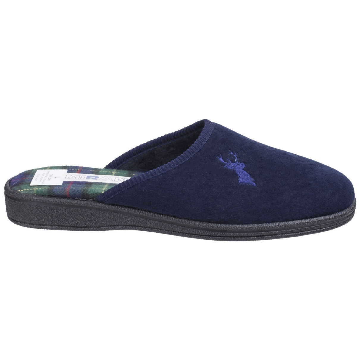 Mirak Mens Buck Mule Slipper Navy