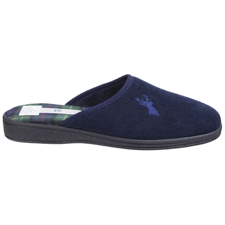 Mirak Mens Buck Mule Slipper Navy
