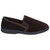 Mirak Mens Highbury Twin Gusset Slipper Brown
