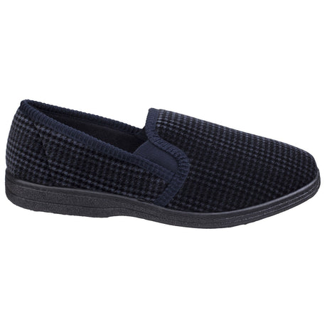 Mirak Mens Highbury Twin Gusset Slipper Navy