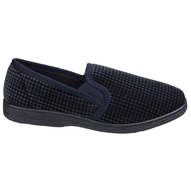 Mirak Mens Highbury Twin Gusset Slipper Navy