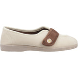 Mirak Womens Andrea Touch Fastening Slipper Beige