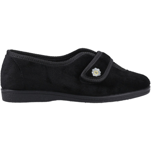 Mirak Womens Andrea Touch Fastening Slipper Black