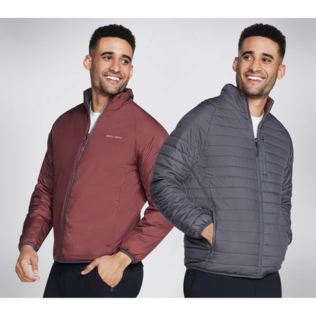 Skechers Mens Go Shield Altitude Reversible Jacket Black/Charcoal