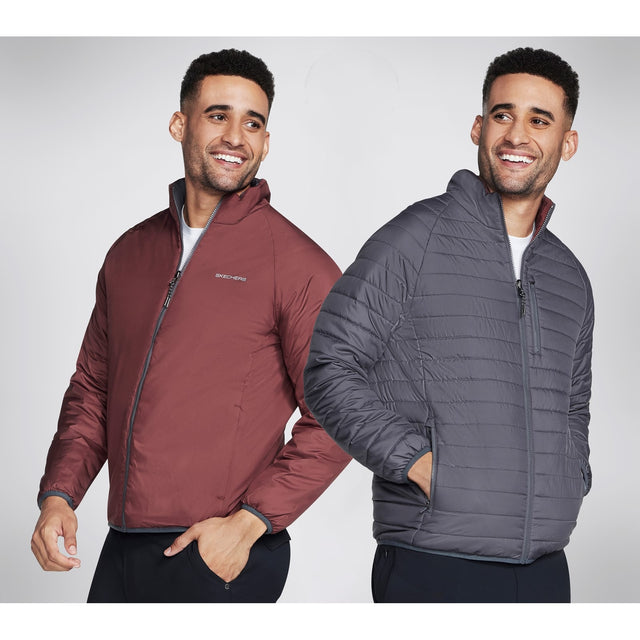 Skechers Mens Go Shield Altitude Reversible Jacket Black/Charcoal