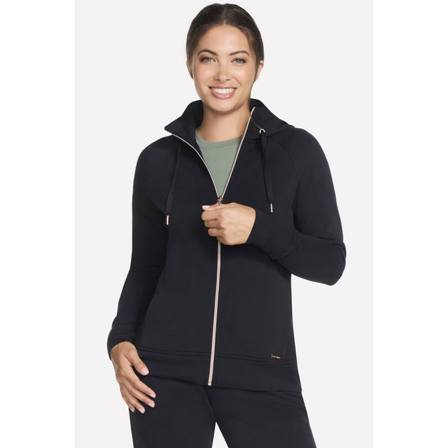 Skechers Womens Skechluxe Elevate Hooded Jacket Black