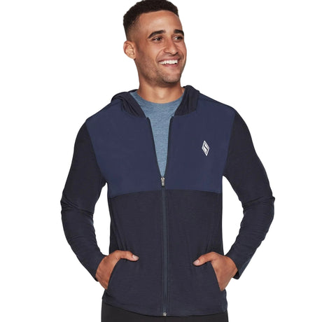 Skechers Mens Skech-Knits Ultra Go Lite Full Zip Hoodie Blue Iris