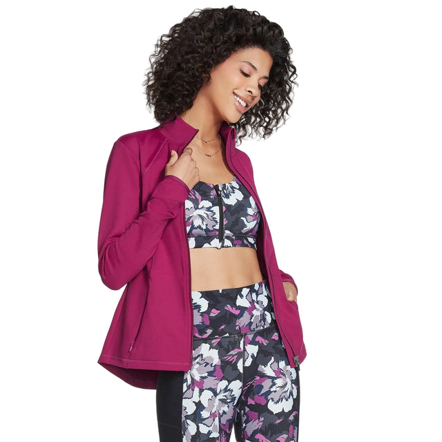 Skechers Womens GOWALK Wear Mesh Jacket Magenta