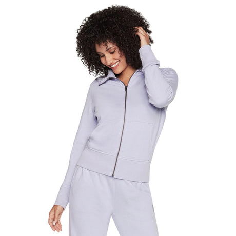 Skechers Womens Hoodless Hoodie Diamond Jacket Purple
