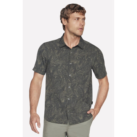 Skechers Mens GO WALK Air Printed Short Sleeve Shirt White