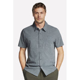 Skechers Mens GO WALK Air Short Sleeve Shirt Black/Charcoal
