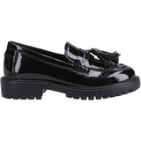 Hush Puppies Womens Abigail Patent Senior Shoe Black