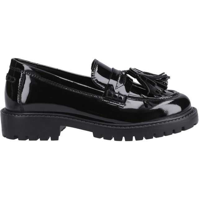 Hush Puppies Womens Abigail Patent Senior Shoe Black