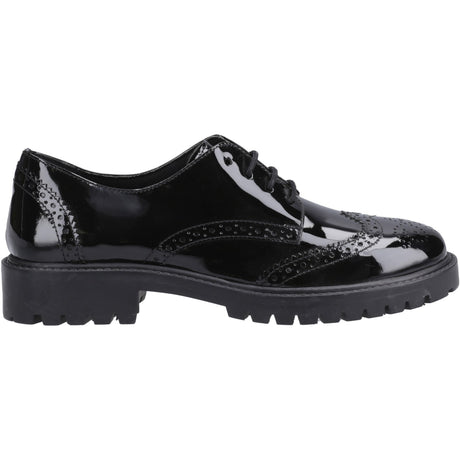 Hush Puppies Womens Athena Patent Snr Black