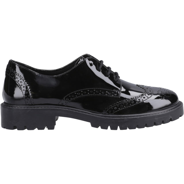 Hush Puppies Womens Athena Patent Snr Black