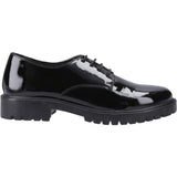 Hush Puppies Womens Aubrey Lace Up Patent Snr Black