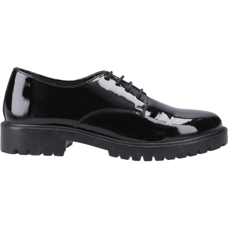 Hush Puppies Womens Aubrey Lace Up Patent Snr Black