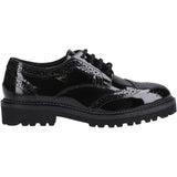 Hush Puppies Womens Gabi Lace Up Patent Snr Black
