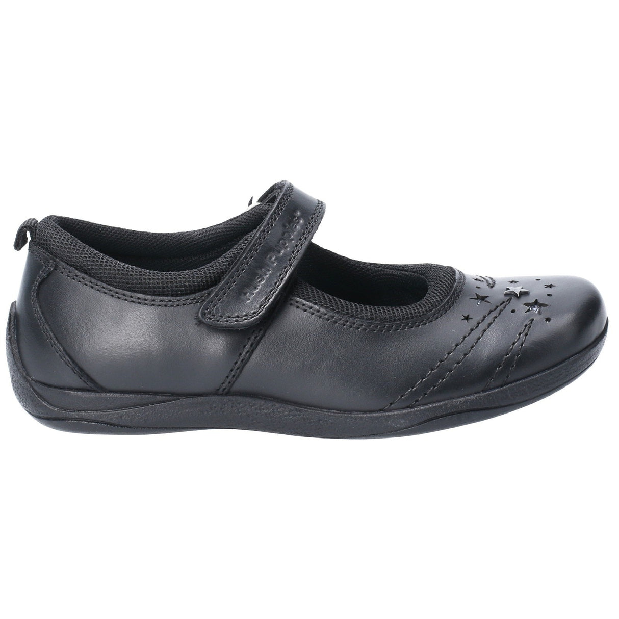 Hush Puppies Junior Girls Amber Junior School Shoe Black