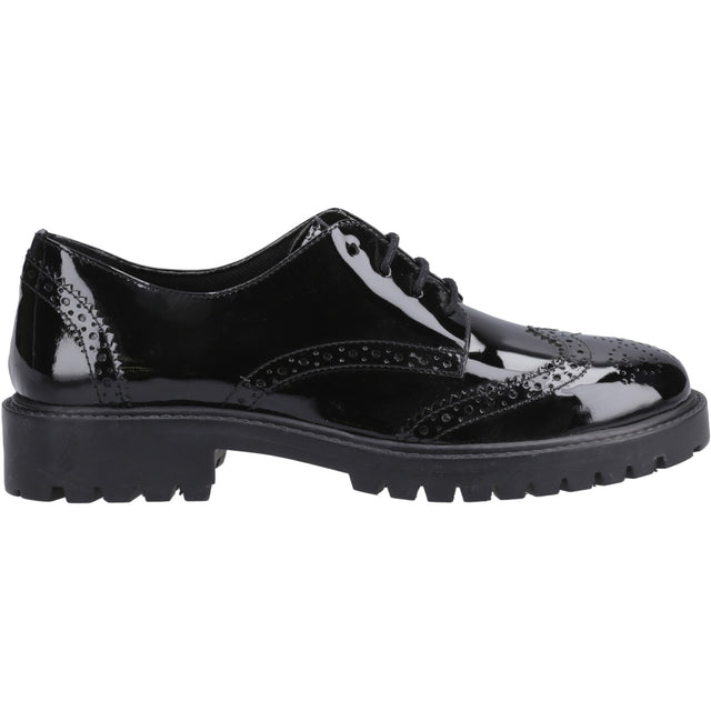 Hush Puppies Junior Girls Athena Patent Jnr Black