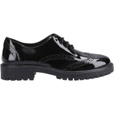 Hush Puppies Girls Athena Patent Snr Black