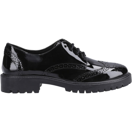 Hush Puppies Girls Athena Patent Snr Black