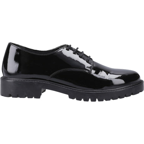 Hush Puppies Junior Girls Aubrey Lace Up Patent Jnr Black