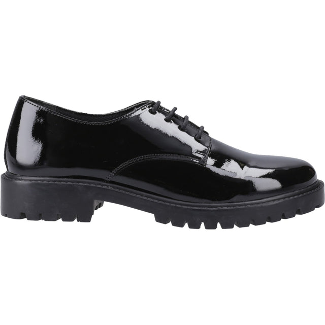 Hush Puppies Junior Girls Aubrey Lace Up Patent Jnr Black