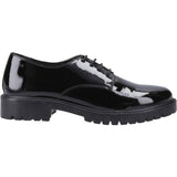 Hush Puppies Girls Aubrey Lace Up Patent Snr Black