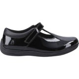 Hush Puppies Junior Girls Caitlin T-Bar Patent Jnr Black