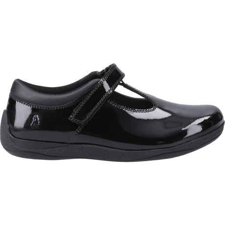 Hush Puppies Junior Girls Caitlin T-Bar Patent Jnr Black